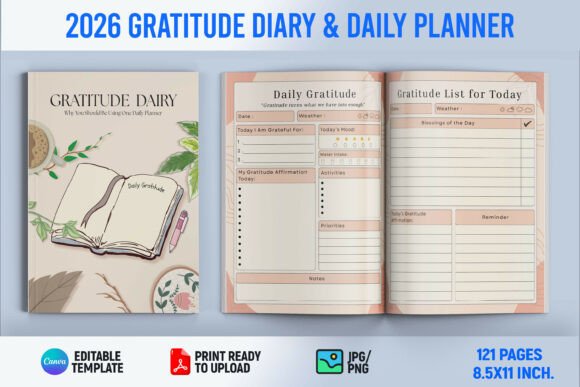 2026 Gratitude Diary Daily Planner: A Tool for Mindfulness and Daily Reflection