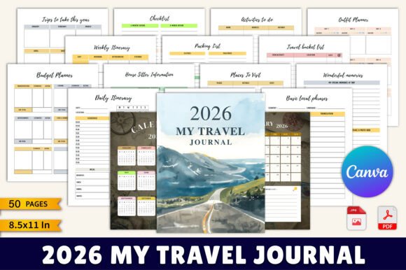 2026 My Travel Journal: Your Ultimate Travel Companion