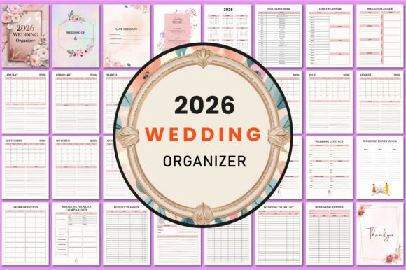 2026 Wedding Organizer for KDP Interior