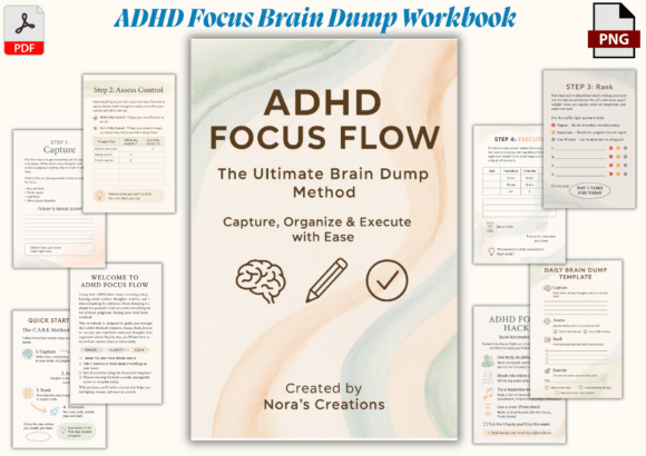 ADHD Focus Brain Dump Workbook: A Tool for Clarity and Organization