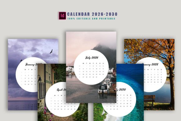 Calendar Templates 2026-2030: A Beautiful and Attractive Design for Every Need