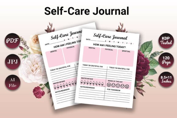 Daily Self-Care Journal Gratitude, Mood
