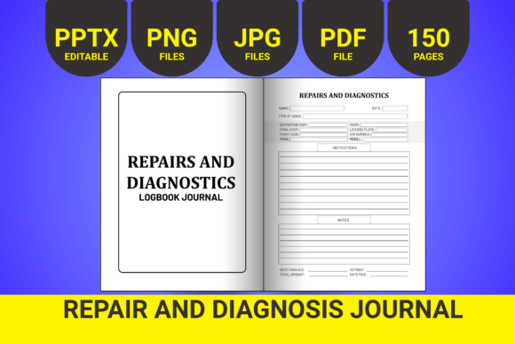 Repair and Diagnosis Logbook Journal